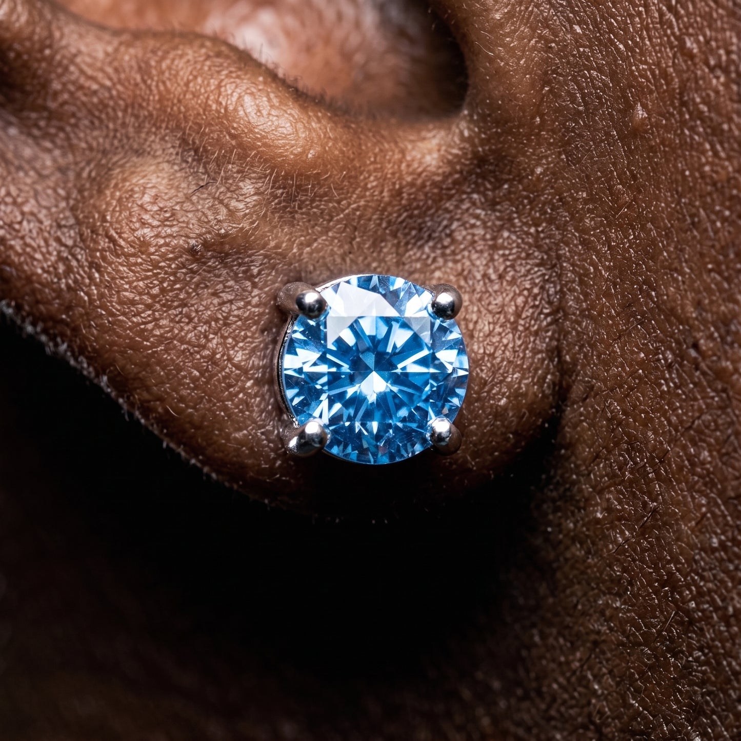 S925 Moissanite Multi-Color Stud Earrings - Different Drips