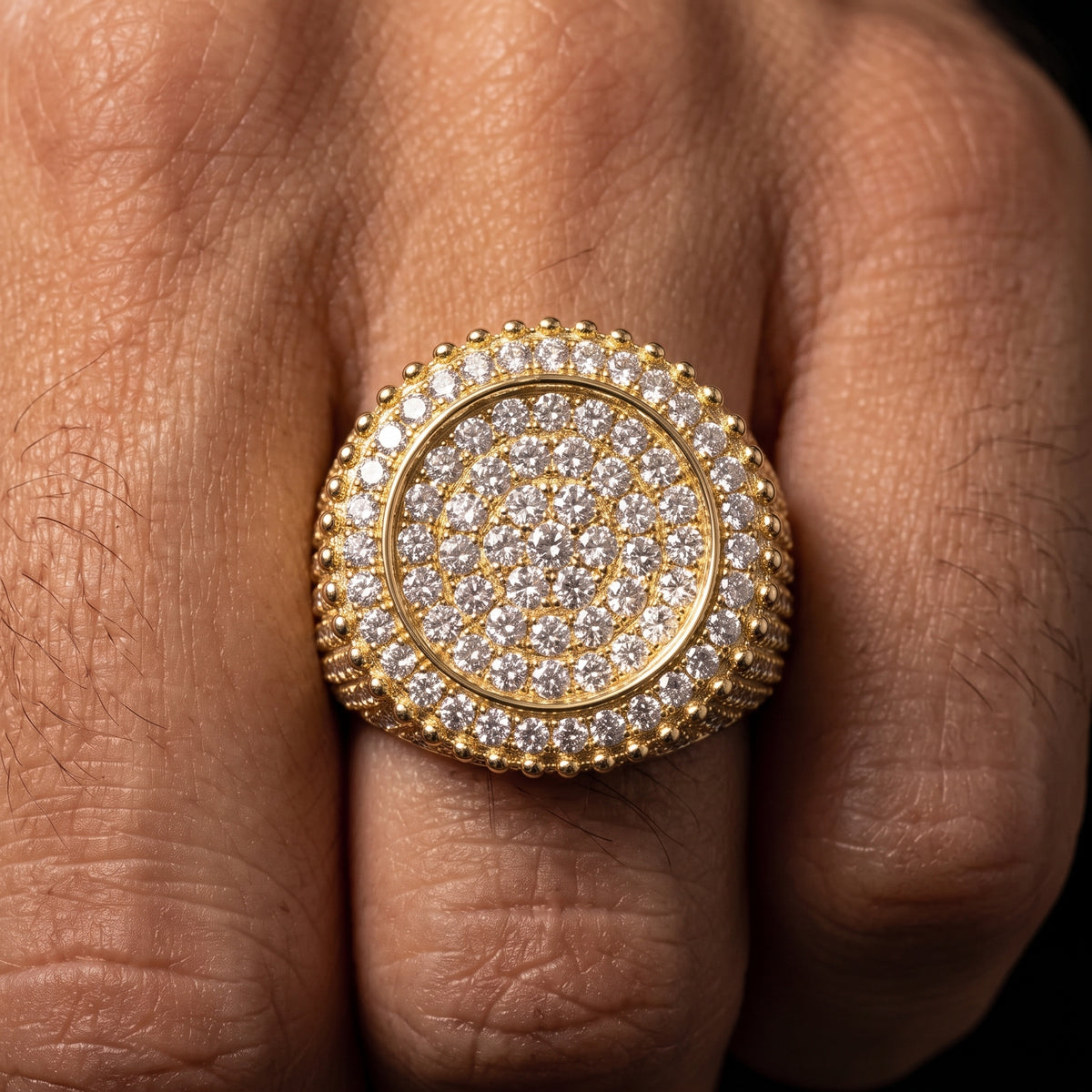 Iced Round Cluster Pavé Ring – view 2