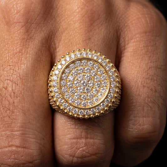 Iced Round Cluster Pavé Ring – view 2