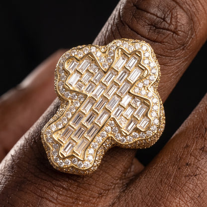 Baguette Cross Ring – view 2