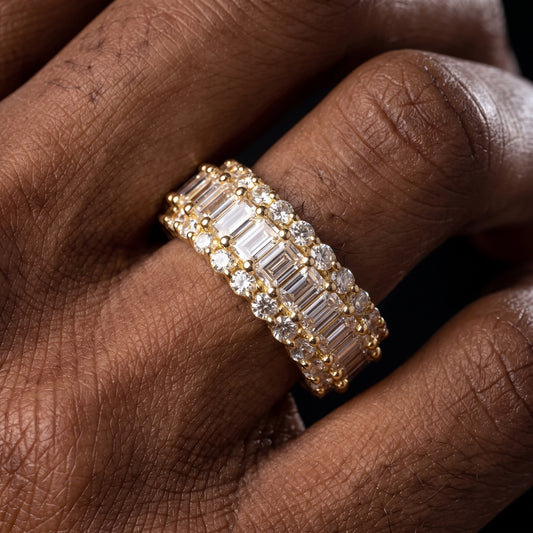 6mm Layered Baguette Ring