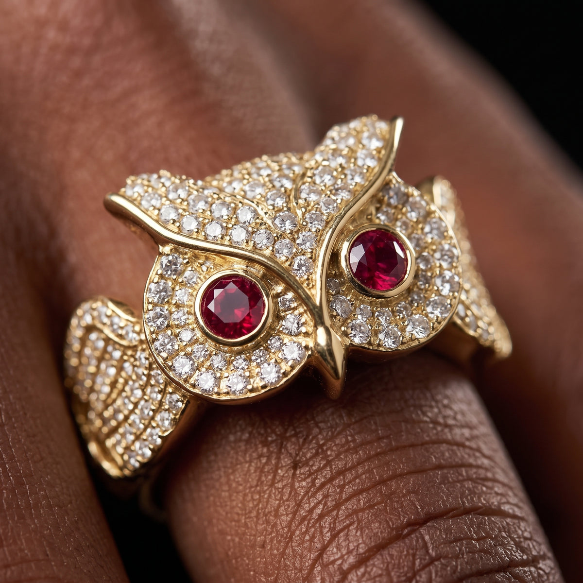 Iced Owl Ring
