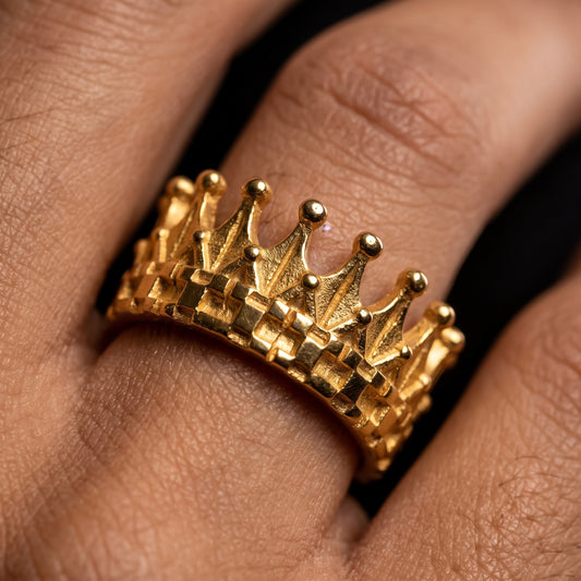 Royal Gold King Crown Ring