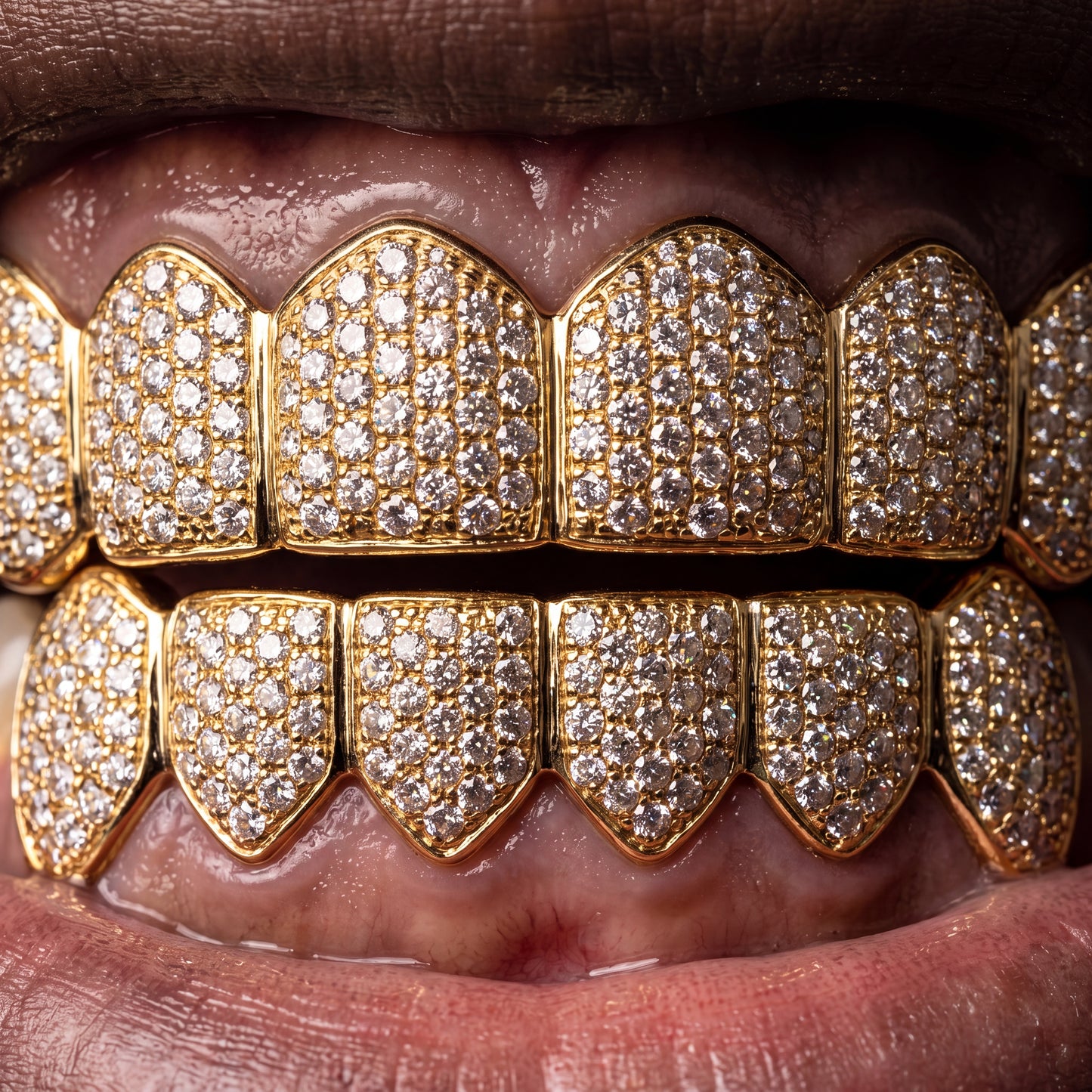 4 Front Tooth Sharp Grillz - Different Drips