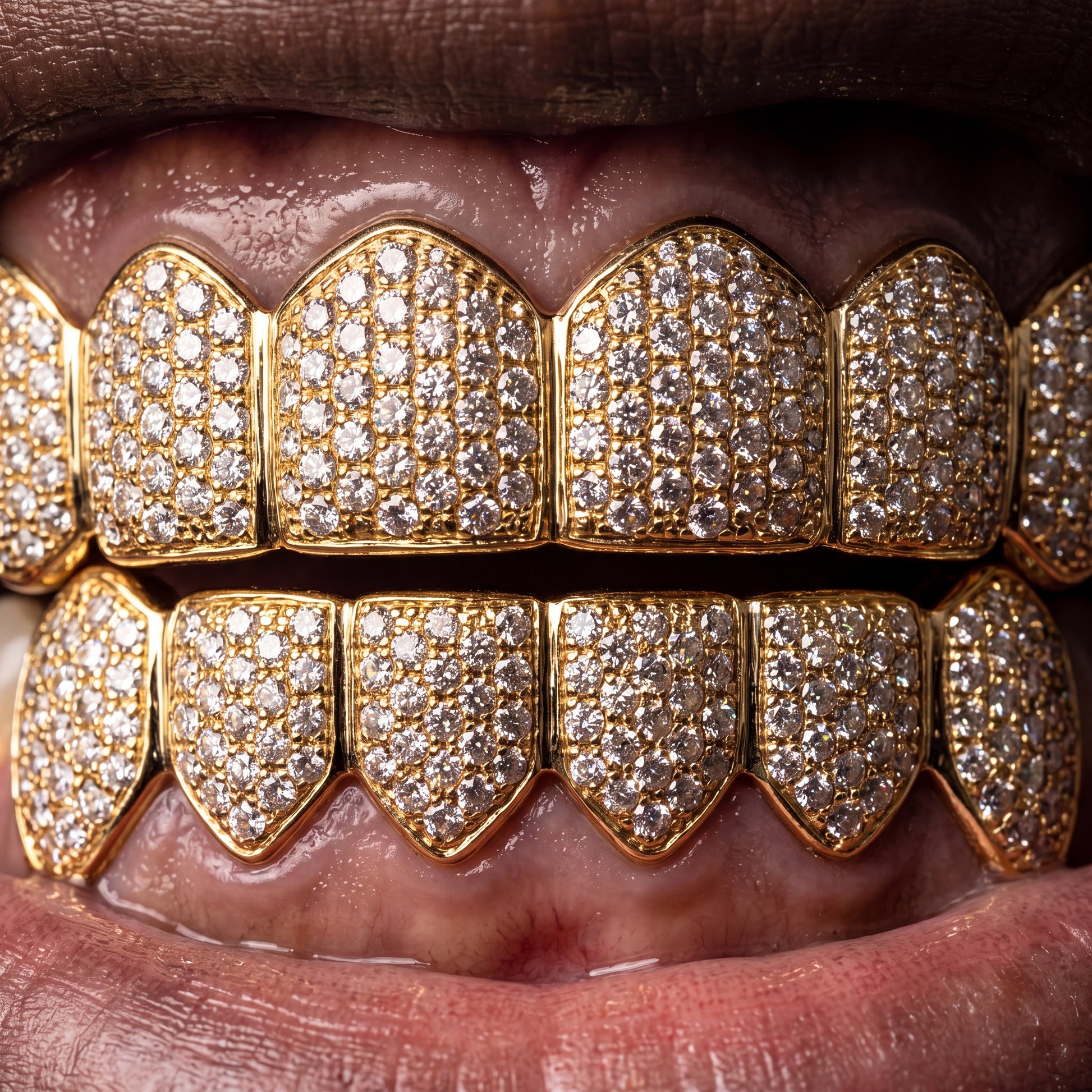 4 Front Tooth Sharp Grillz - Different Drips