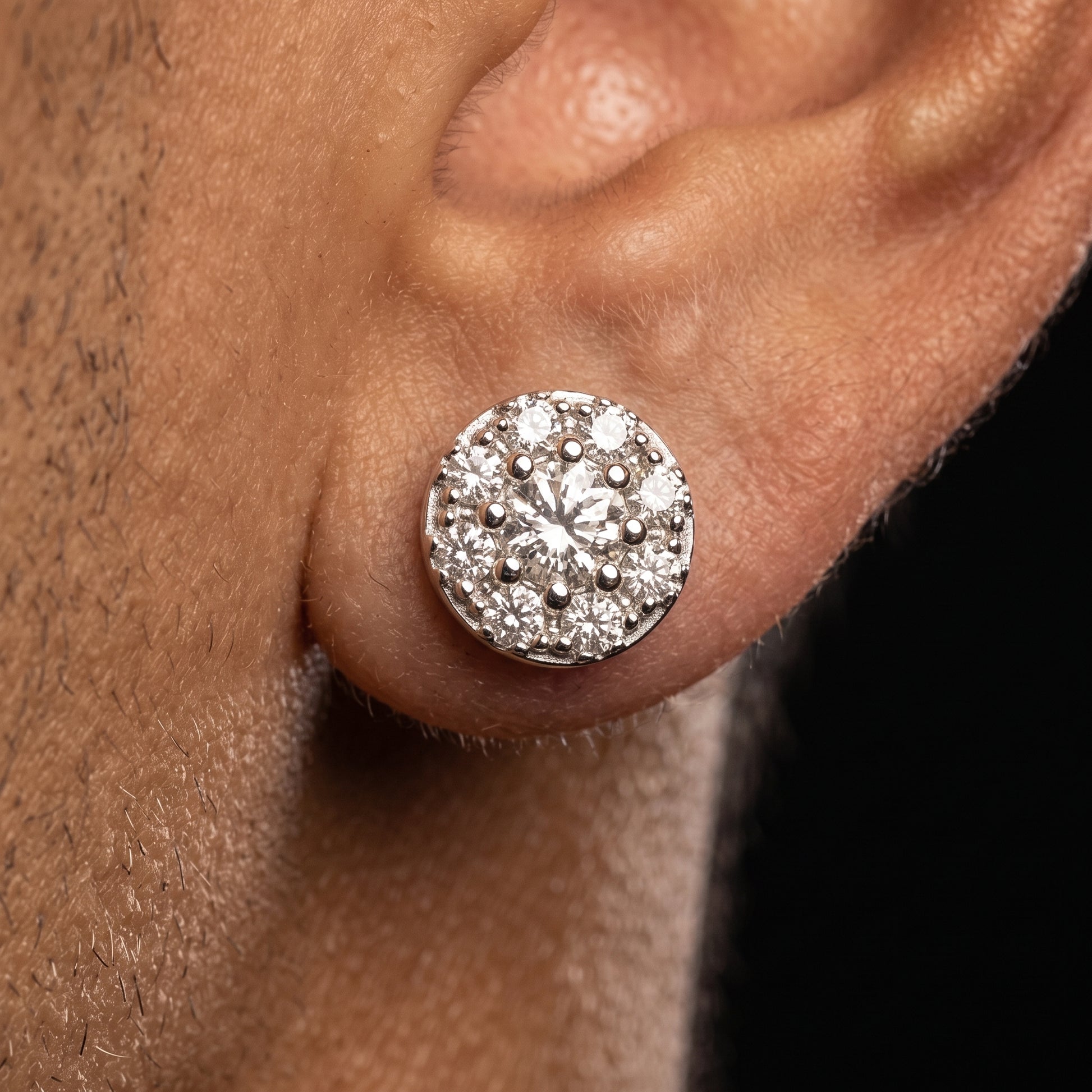 S925 Moissanite Pave Set Stud Earrings - Different Drips