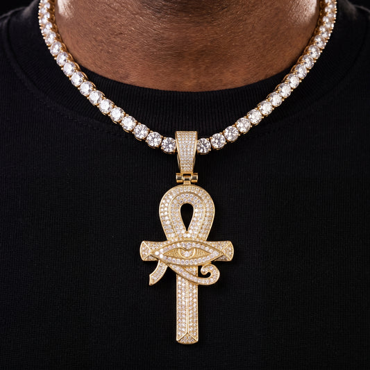Eye of Horus Ankh Cross Pendant