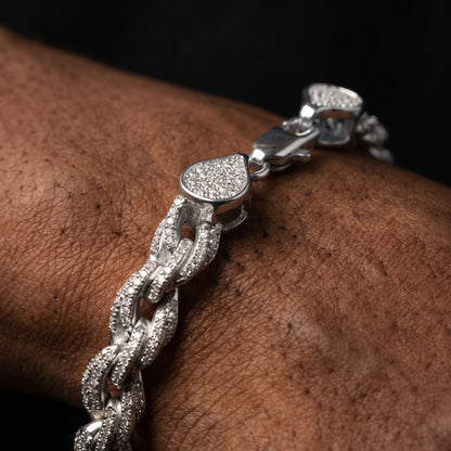 8mm Iced Out Rope Bracelet - Different Drips