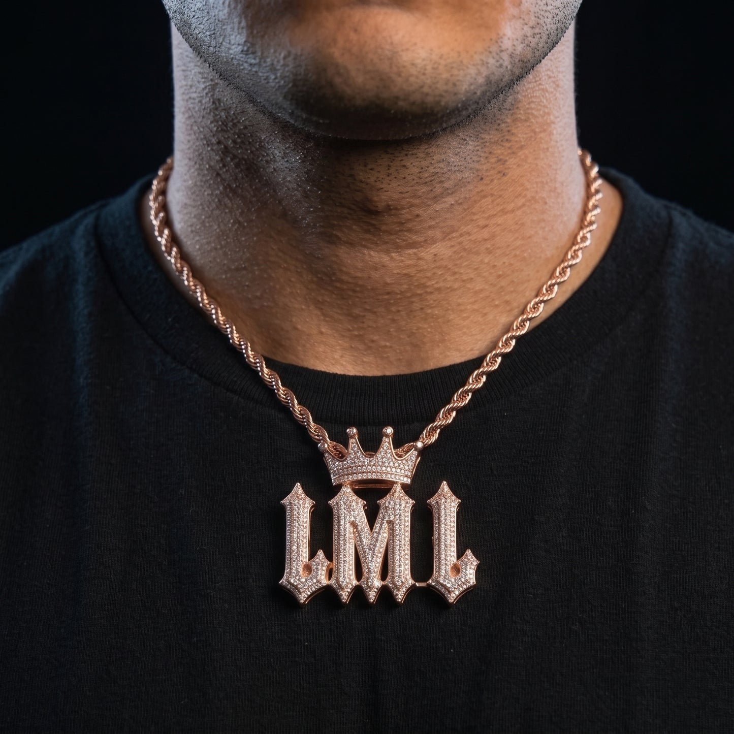 Crowned College Font Custom Letter Pendant - Different Drips