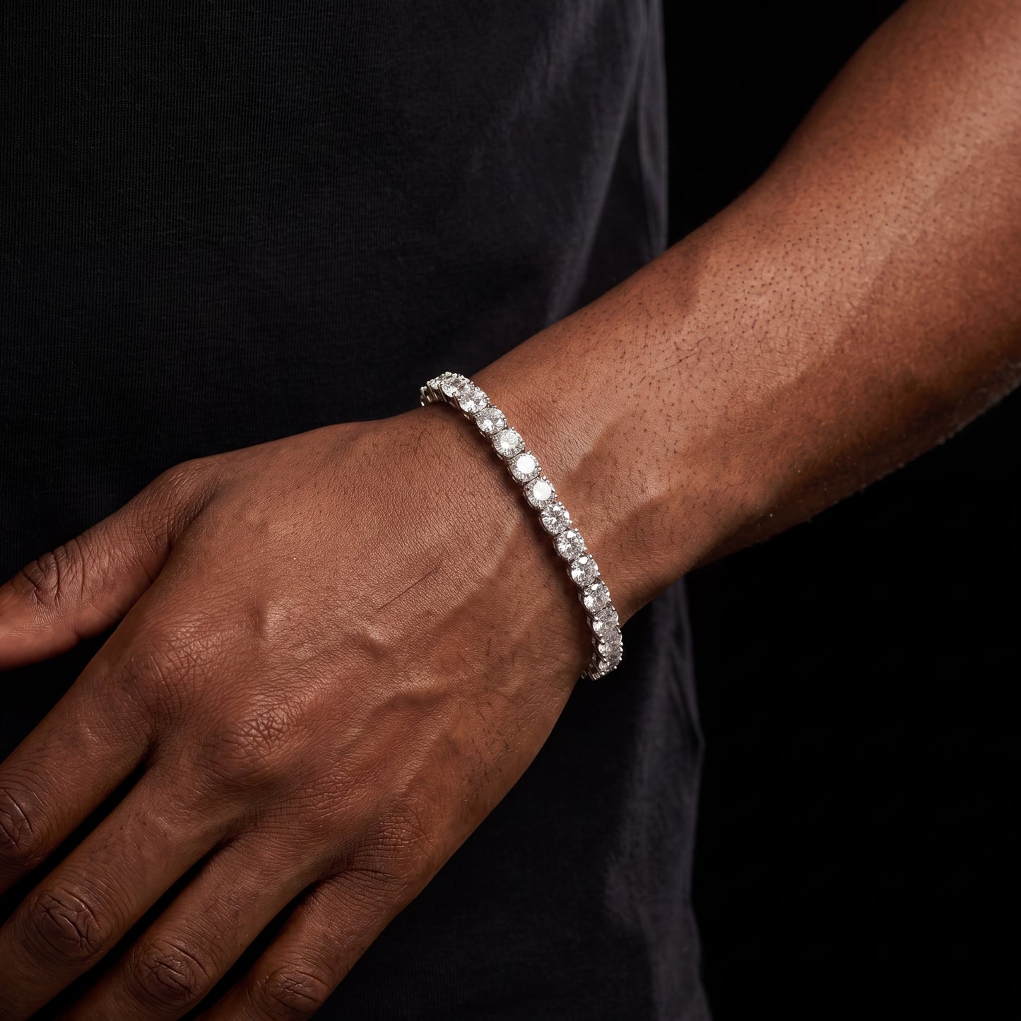 3-5mm S925 Moissanite Tennis Bracelet - Different Drips