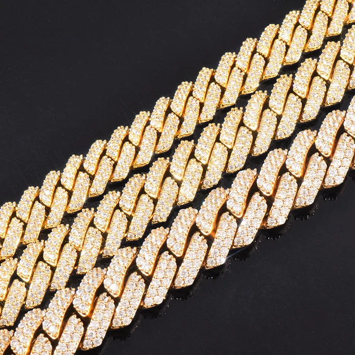 8-12mm Iced Prong Cuban Chain - Different Drips