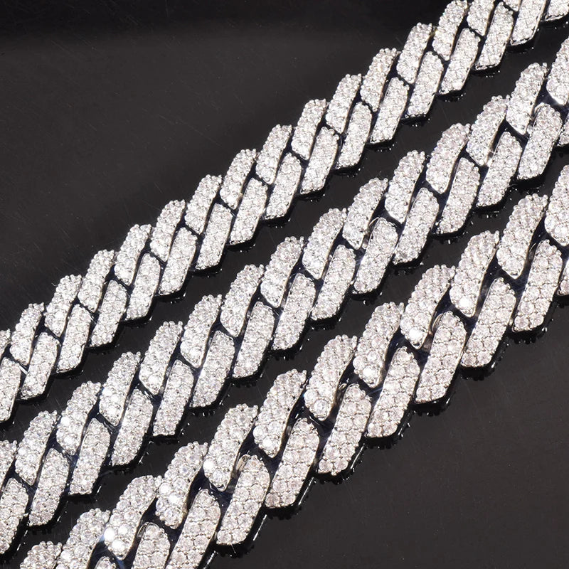 8-12mm Iced Prong Cuban Chain - Different Drips