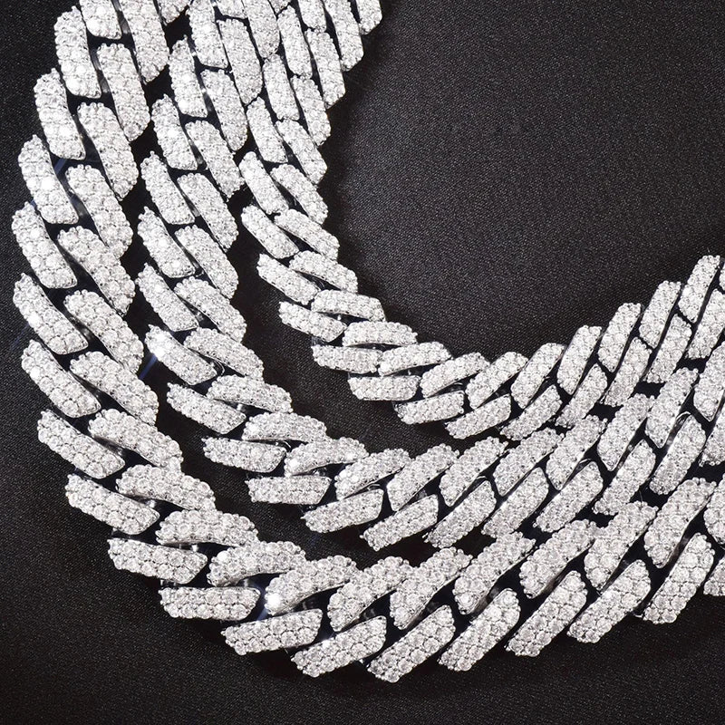 8-12mm Iced Prong Cuban Chain - Different Drips