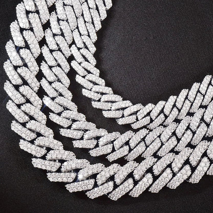 8-12mm Iced Prong Cuban Chain - Different Drips