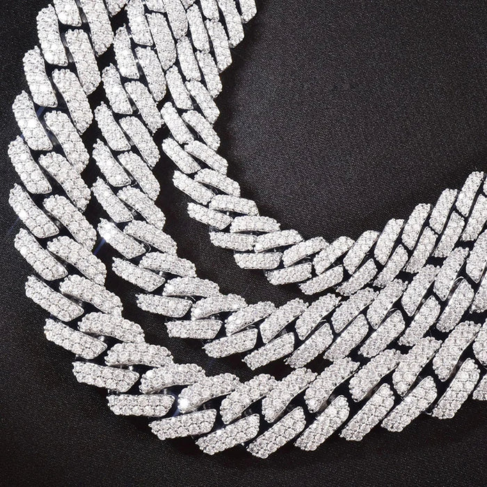 8-12mm Iced Prong Cuban Chain - Different Drips