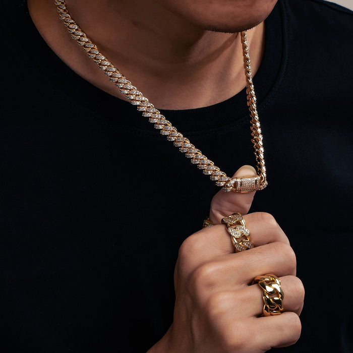 6mm Iced Out Cuban Chain - Different Drips