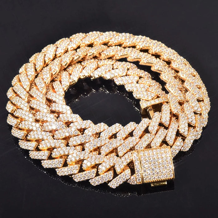 8-12mm Iced Prong Cuban Chain - Different Drips