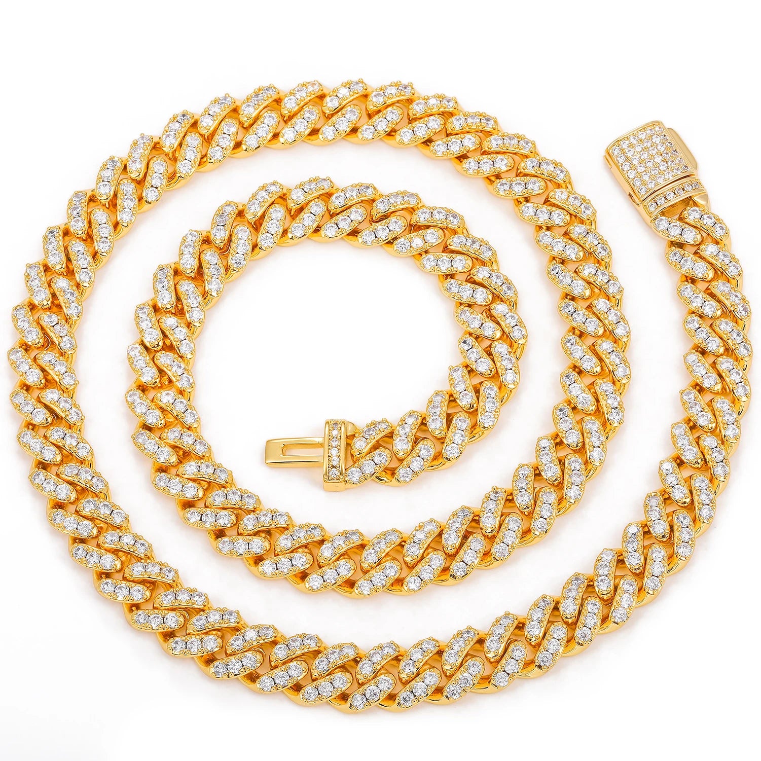 6mm Iced Out Cuban Chain - Different Drips