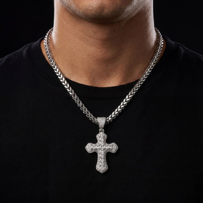 Center Stone Baguette Cross Pendant - Different Drips