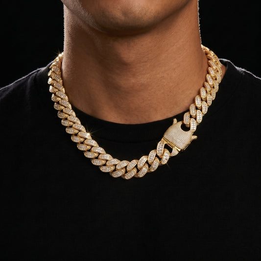 Iced Baguette 18mm Miami Cuban Chain