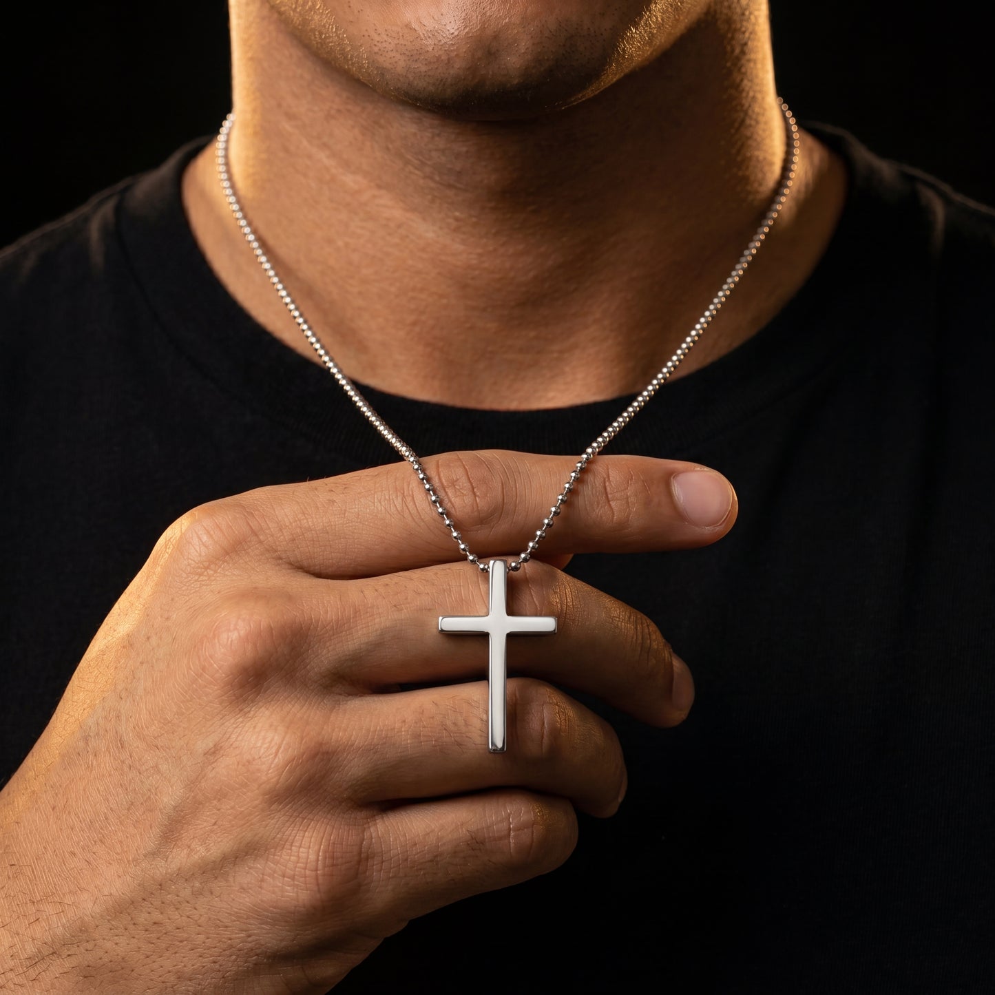 S925 Micro Simple Cross Pendant - Different Drips