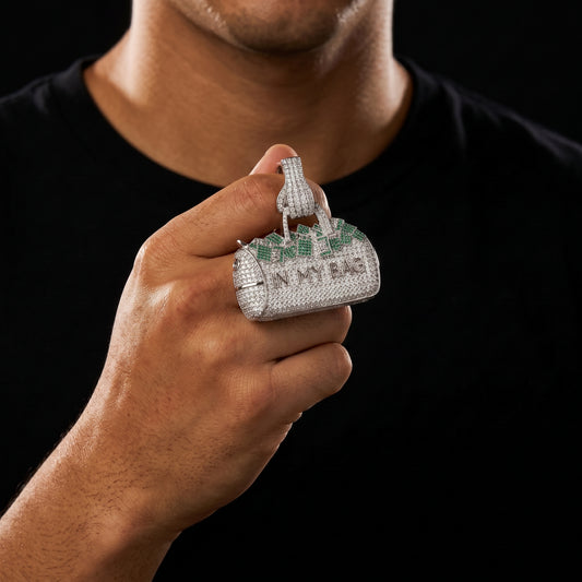 Iced In My Bag Money Duffle Pendant