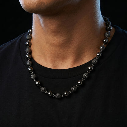 Iced Ball Bead Link Chain - Different Drips