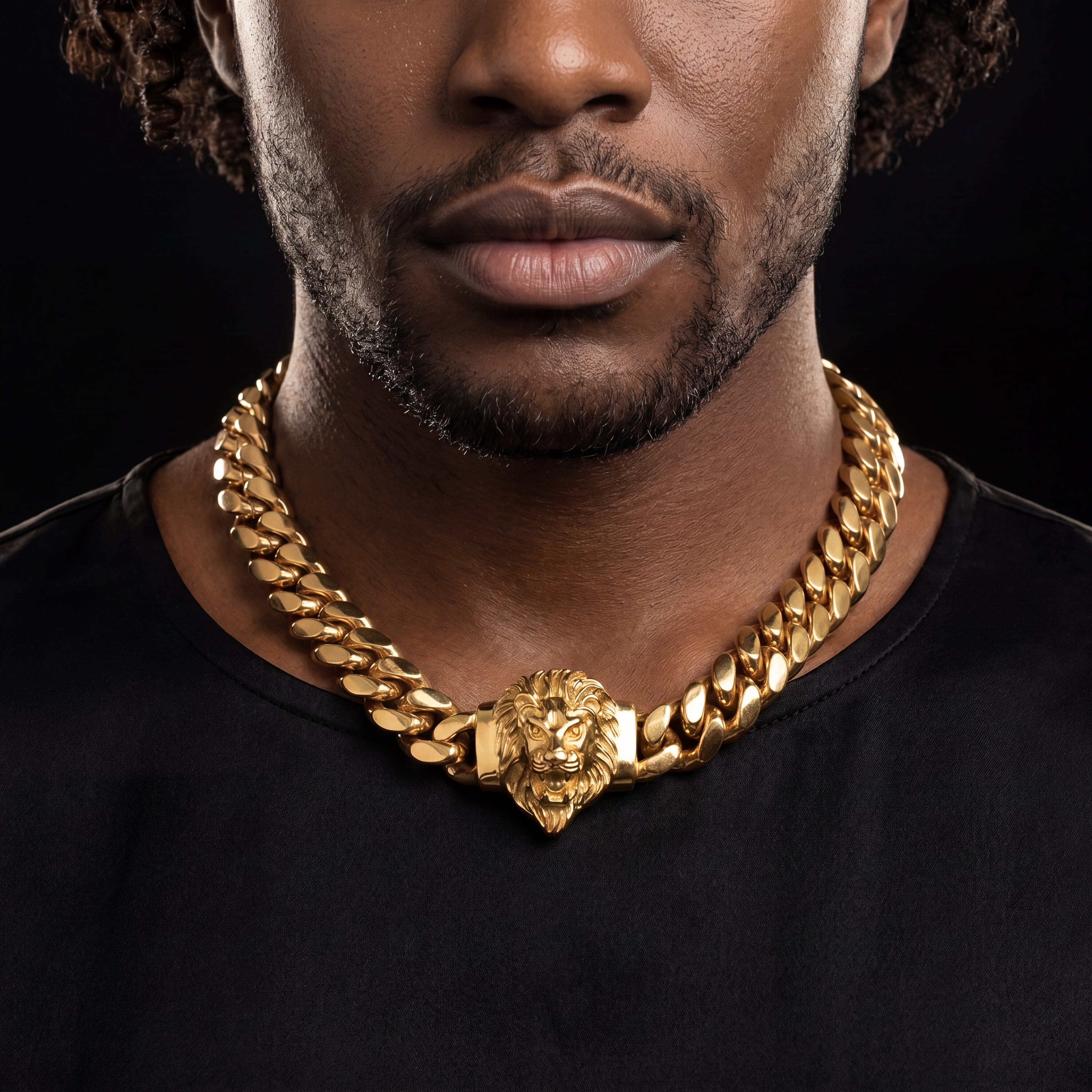Lion Head Miami Cuban Link Chain
