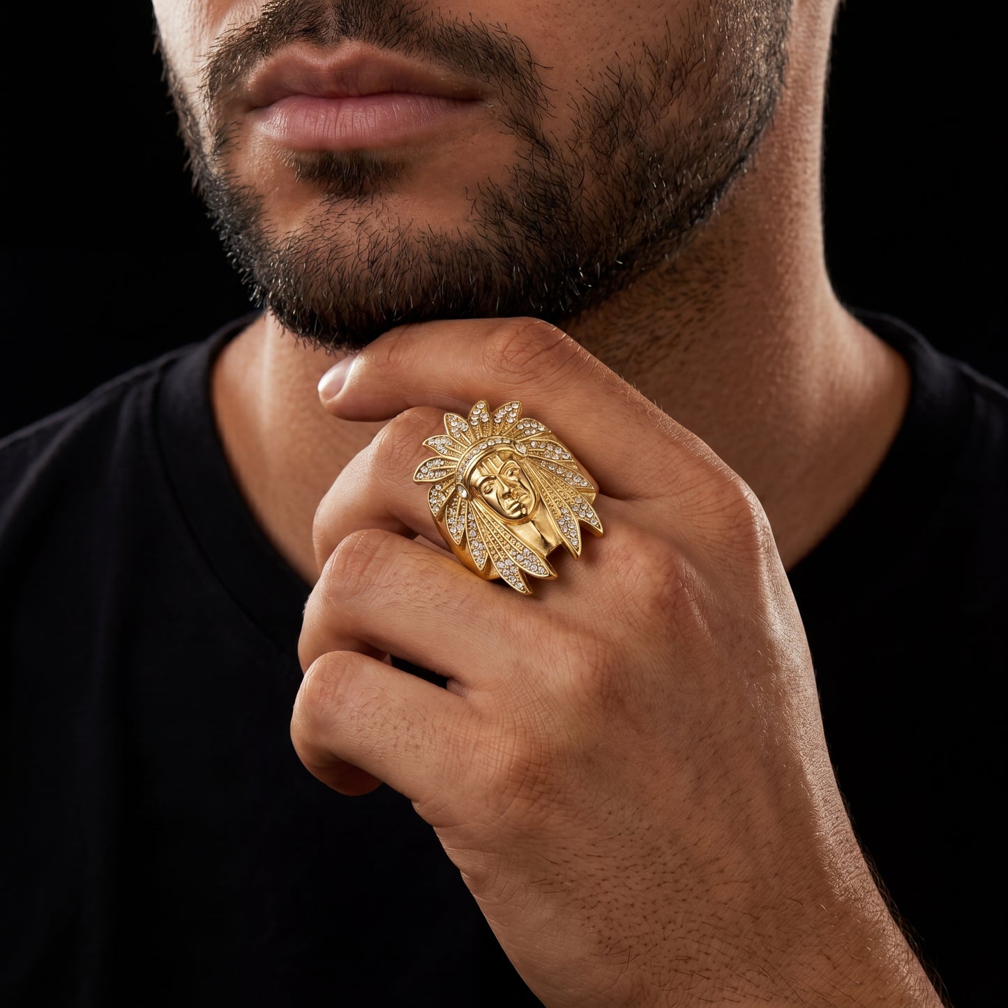 18k Gold Plated Chief Ring - Different Drips