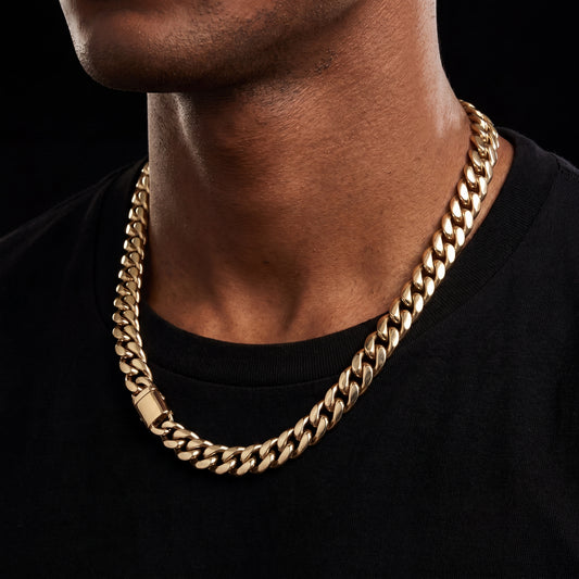10mm Solid Miami Cuban Chain - Different Drips
