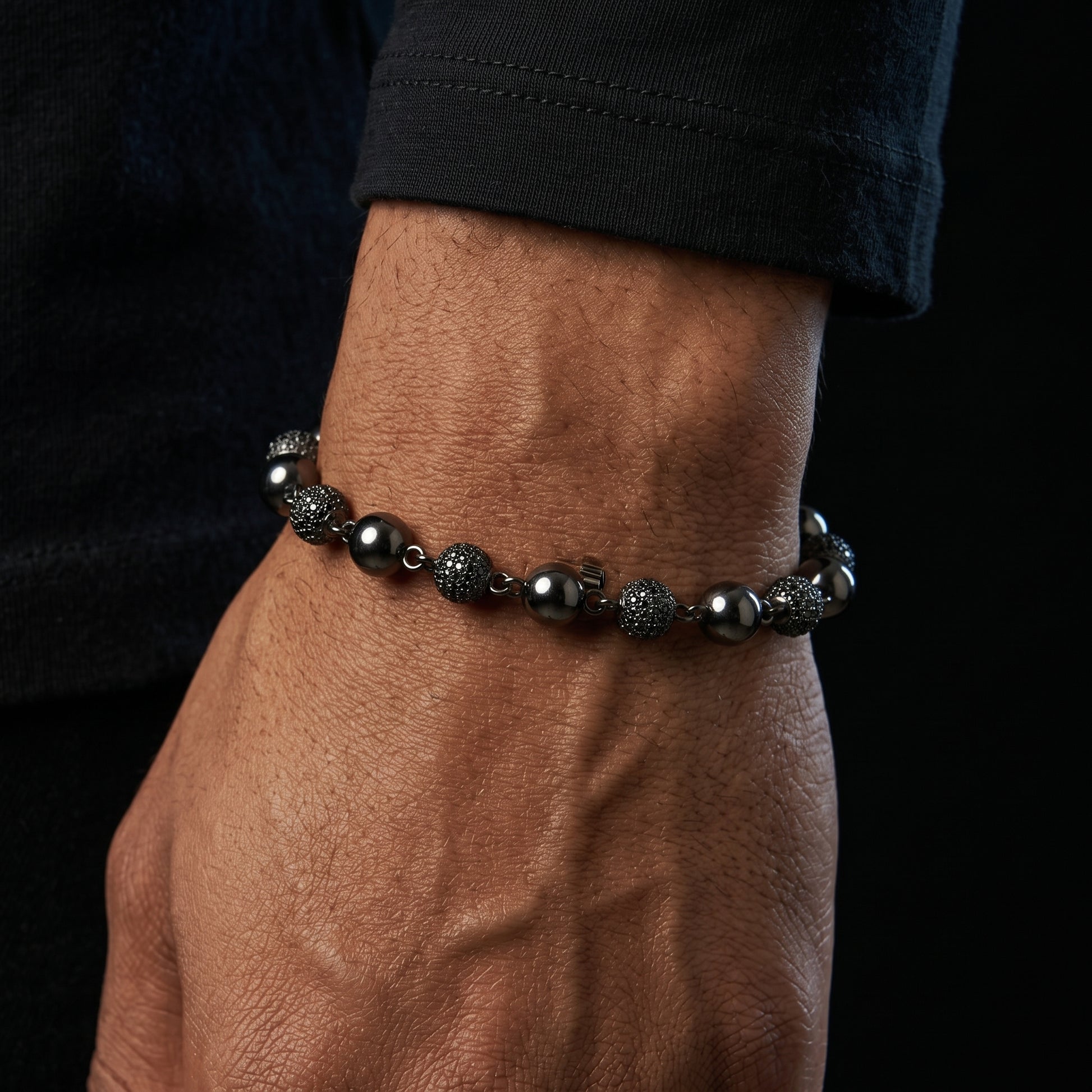 Iced Ball Bead Link Chain - Different Drips