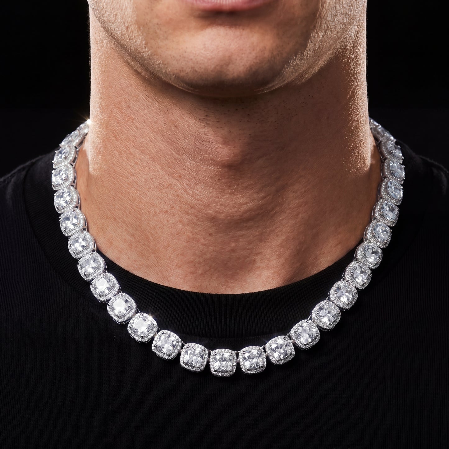 10mm Glacier Clustered Tennis Chain - Different Drips