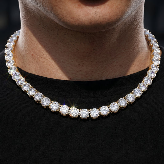 8mm Round Cut Tennis Necklace - Different Drips
