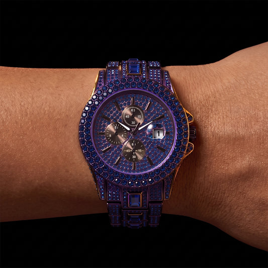 Bust Down Chronograph Date Watch - Different Drips