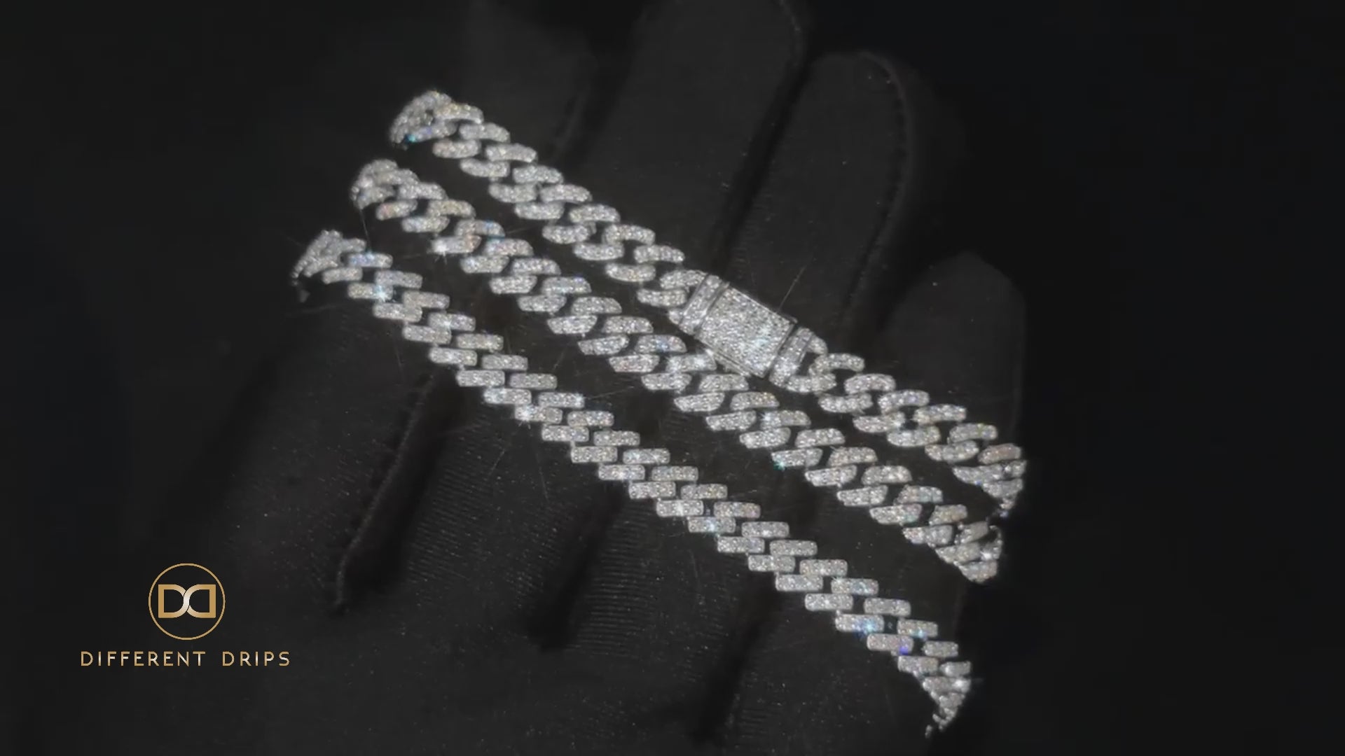 6mm Iced Out Cuban Chain - Different Drips