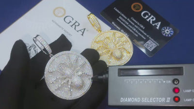 Iced Moissanite Spider Medallion Pendant - Different Drips
