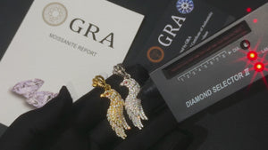 Iced Moissanite Eagle Pendant - Different Drips