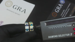 Two-Tone Blue Sapphire & Aquamarine Statement Ring - Different Drips