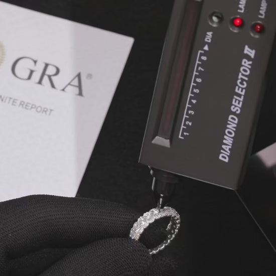 3mm S925 Moissanite Band Ring - Different Drips