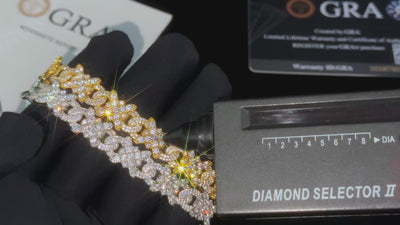 S925 XOXO Moissanite Link Bracelet - Different Drips