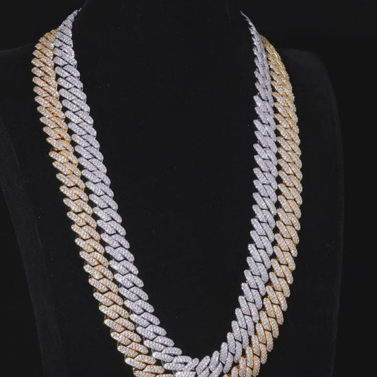 8-12mm Iced Prong Cuban Chain - Different Drips