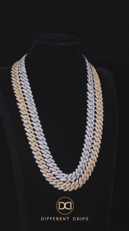 8-12mm Iced Prong Cuban Chain - Different Drips