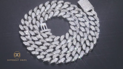 12mm Iced Out Miami Cuban Link Chain - Different Drips