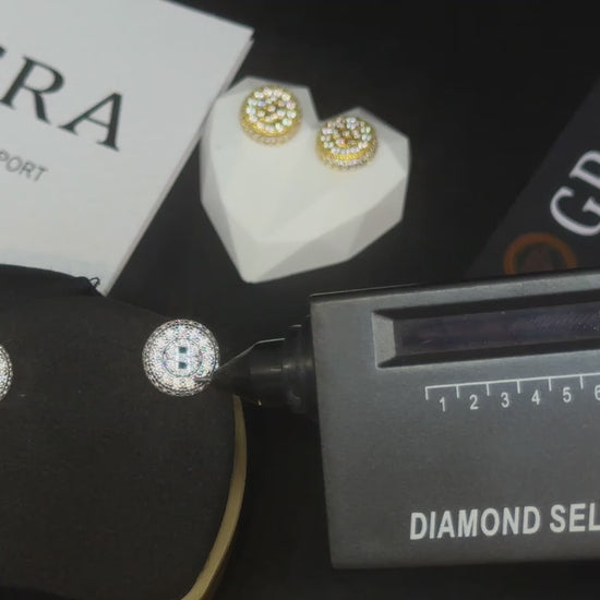 Dollar Sign Medallion Stud Earrings - Different Drips