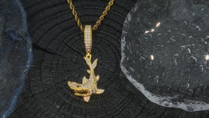 Moissanite Iced Shark Pendant - Different Drips