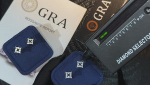 S925 Moissanite Compass Star Stud Earrings - Different Drips