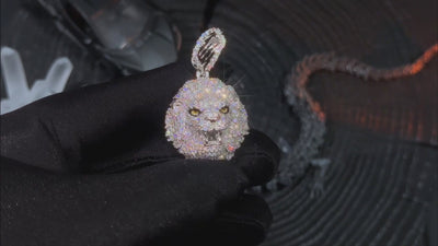 Moissanite Iced Lion Head Pendant - Different Drips