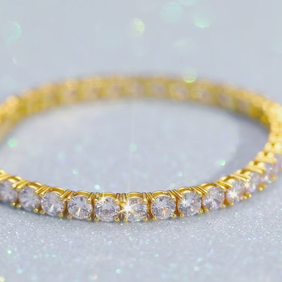 3-5mm S925 Moissanite Tennis Bracelet - Different Drips