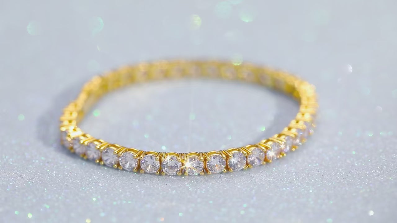 3-5mm S925 Moissanite Tennis Bracelet - Different Drips