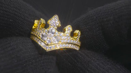 S925 Moissanite Diamond Crown Ring - Different Drips